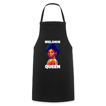 Melanin Queen Pride Roots Gift - Cooking Apron - black - Front - AI Model Male 185 dark (185cm)