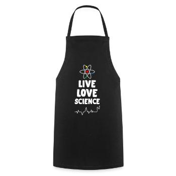 Vivre la science de l’amour - Tablier de cuisine - noir - Devant - AI Model Male 185 dark (185cm)