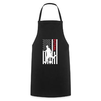 Sport Us Flag Futsal - Cooking Apron - black - Front - AI Model Male 185 dark (185cm)