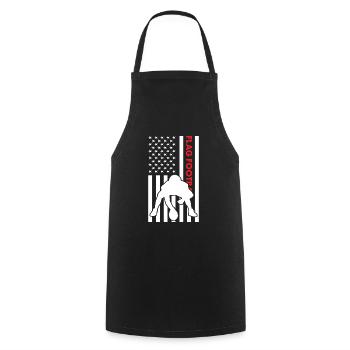 Sport Us Flag Flag Football - Tablier de cuisine - noir - Devant - AI Model Male 185 dark (185cm)