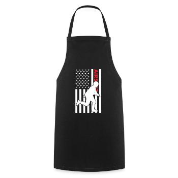 Sport Us Flag Airsoft - Cooking Apron - black - Front - AI Model Male 185 dark (185cm)
