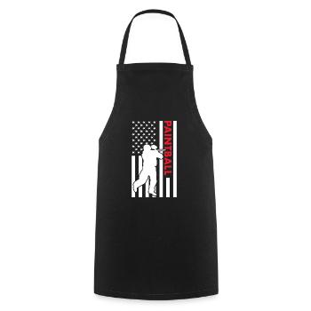 Sport Us Flag Paintball - Tablier de cuisine - noir - Devant - AI Model Male 185 dark (185cm)