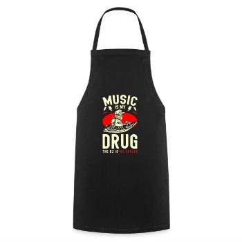 Music Headphones Love Bass - Cooking Apron - black - Front - AI Model Male 185 dark (185cm)