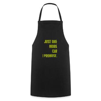 Just one more CAR i promise - Cooking Apron - black - Front - AI Model Male 185 dark (185cm)
