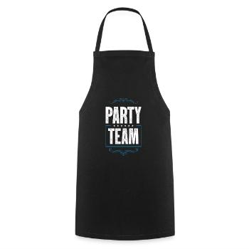 Équipe du parti - Tablier de cuisine - noir - Devant - AI Model Male 185 dark (185cm)