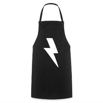 White flash - Cooking Apron - black - Front - AI Model Male 185 dark (185cm)