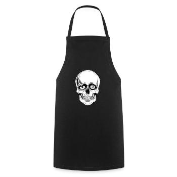 Crazy Skull - Kochschürze - Schwarz - Vorne - AI Model Male 185 dark (185cm)