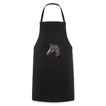 CHEVAL AU VENT - Tablier de cuisine - noir - Devant - AI Model Male 185 dark (185cm)