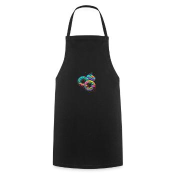 DONUTS MIT GUTER SAHNE - DONUT - Kochschürze - Schwarz - Vorne - AI Model Male 185 dark (185cm)