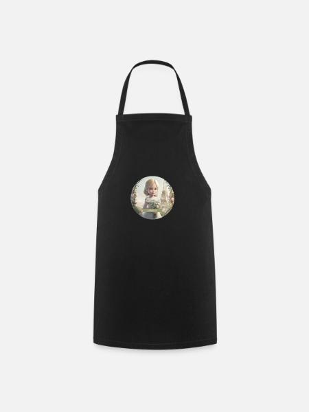 PETITE FILLE - SOUVENIRS DE PARIS - TOUR EIFFEL - Tablier de cuisine - noir