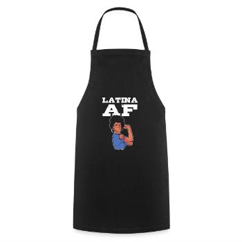 Afro Latina - Kochschürze - Schwarz - Vorne - AI Model Male 185 dark (185cm)