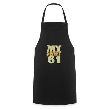 61 - Cooking Apron - black - Front - AI Model Male 185 dark (185cm)