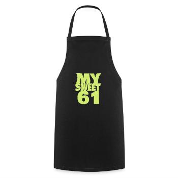 Sweet 61 - Cooking Apron - black - Front - AI Model Male 185 dark (185cm)