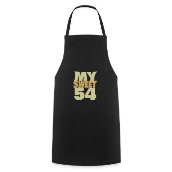 Sweet 54 - Cooking Apron - black - Front - AI Model Male 185 dark (185cm)