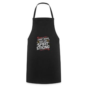 Craft Beers Keep My Spirit Strong Design for Beer - Cooking Apron - black - Front - AI Model Male 185 dark (185cm)