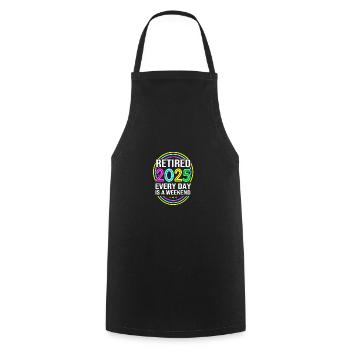 Pension 2025 Retirement 2025 Pensioner Pensioner Pensioner - Cooking Apron - black - Front - AI Model Male 185 dark (185cm)