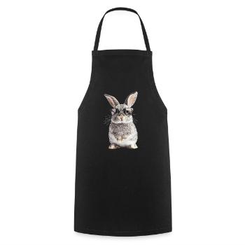 Bunny with sunglasses - Cooking Apron - black - Front - AI Model Male 185 dark (185cm)