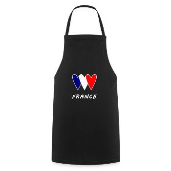 FOOTBALL. SPORT. FRANCE. CHAMPION. BLEU BLANC ROUG - Tablier de cuisine - noir - Devant - AI Model Male 185 dark (185cm)