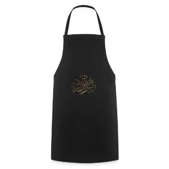 Schlager Princess - The Queen of Music - Cooking Apron - black - Front - AI Model Male 185 dark (185cm)