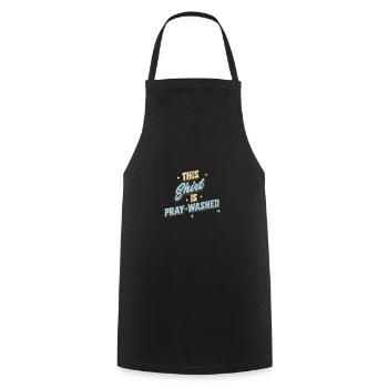 Cette chemise est délavée à la prière drôle - Tablier de cuisine - noir - Devant - AI Model Male 185 dark (185cm)