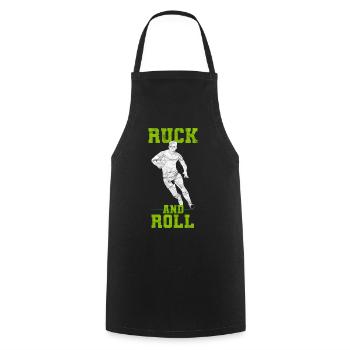 Ruck And Roll Rugby - Kochschürze - Schwarz - Vorne - AI Model Male 185 dark (185cm)