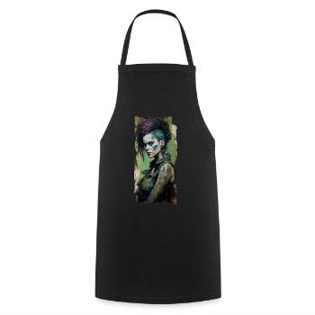 Tatouage Punk Rock Fille Punkrock - Tablier de cuisine - noir - Devant - AI Model Male 185 dark (185cm)