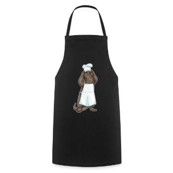 Otter Chef Chef Hat Cooking - Cooking Apron - black - Front - AI Model Male 185 dark (185cm)