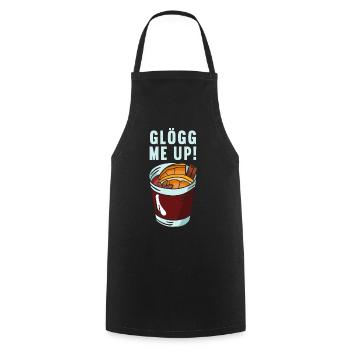 Glögg me up Schweden Glühwein Glögg - Kochschürze - Schwarz - Vorne - AI Model Male 185 dark (185cm)