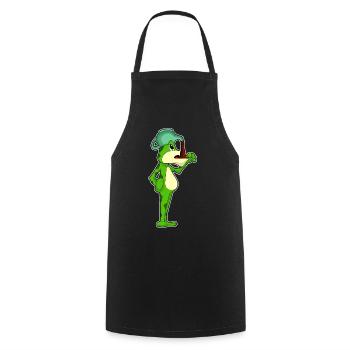 Frog Coffee Coffee Pot - Cooking Apron - black - Front - AI Model Male 185 dark (185cm)