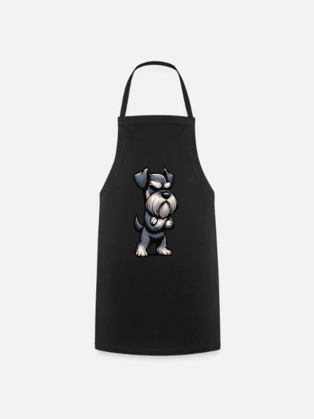 Schnauzer Riesenschnauzer Schnauzerbesitzer - Kochschürze - Schwarz