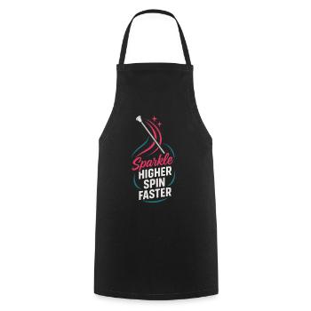 Bâton Twirler Majorette Captain Squad Club - Tablier de cuisine - noir - Devant - AI Model Male 185 dark (185cm)