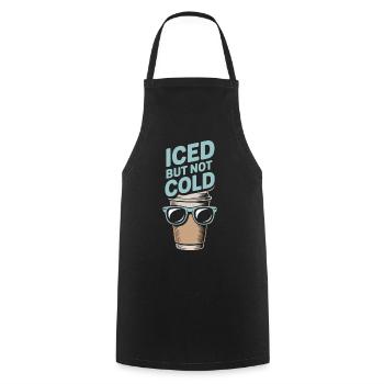Iced But Not Cold Iced Coffee Humor Barista - Cooking Apron - black - Front - AI Model Male 185 dark (185cm)