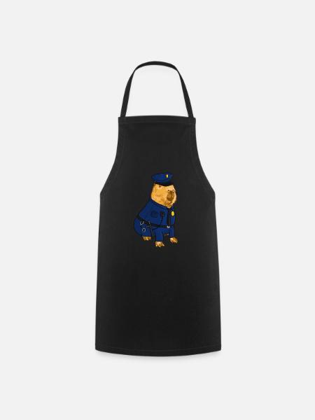 Polizei Capybara - Kochschürze - Schwarz