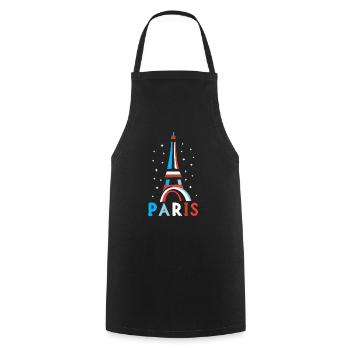 Geschenk Grafikdesign Paris Tour Eiffel Frankreich - Kochschürze - Schwarz - Vorne - AI Model Male 185 dark (185cm)
