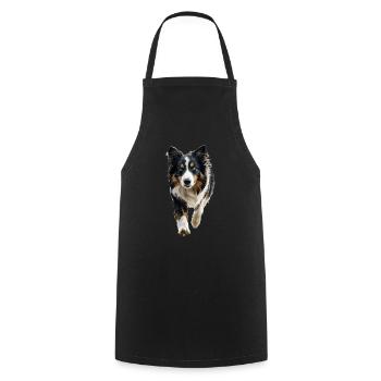 Collie - Kochschürze - Schwarz - Vorne - AI Model Male 185 dark (185cm)