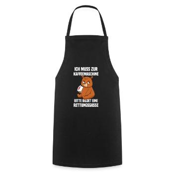 Kaffee Zubehör Koffein Getränk Wachmacher Kaffee - Kochschürze - Schwarz - Vorne - AI Model Male 185 dark (185cm)