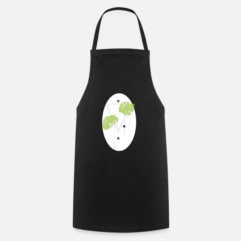 Monstera - Cooking Apron - black
