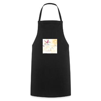 Motivation - Kochschürze - Schwarz - Vorne - AI Model Male 185 dark (185cm)