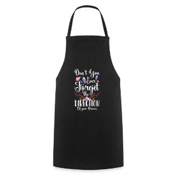 Rêves Mandala spirituel aborigène - Tablier de cuisine - noir - Devant - AI Model Male 185 dark (185cm)