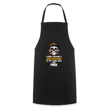 Mechanics Don't Fix For Free Construction Workers - Cooking Apron - black - Front - AI Model Male 185 dark (185cm)
