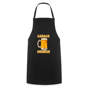 Garage Drinker - Kochschürze - Schwarz - Vorne - AI Model Male 185 dark (185cm)