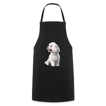 Caniche - Tablier de cuisine - noir - Devant - AI Model Male 185 dark (185cm)