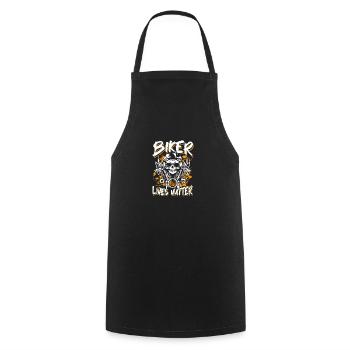 Biker lives matter - Cooking Apron - black - Front - AI Model Male 185 dark (185cm)