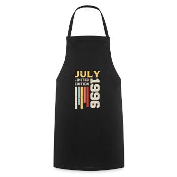 July 1996 - July 1996 Birthday Gift - Cooking Apron - black - Front - AI Model Male 185 dark (185cm)