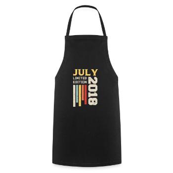 Juillet 2018 - Cadeau anniversaire Juillet 2018 - Tablier de cuisine - noir - Devant - AI Model Male 185 dark (185cm)