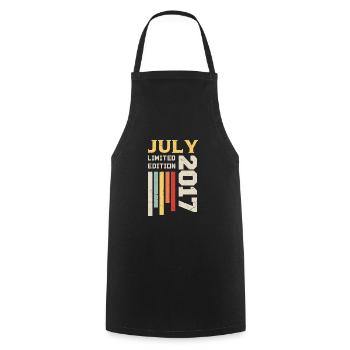Juli 2017 - Juli 2017 Geburtstagsgeschenk - Kochschürze - Schwarz - Vorne - AI Model Male 185 dark (185cm)