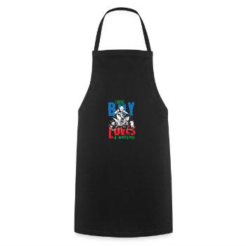 4 bike lovers - Cooking Apron - black - Front - AI Model Male 185 dark (185cm)