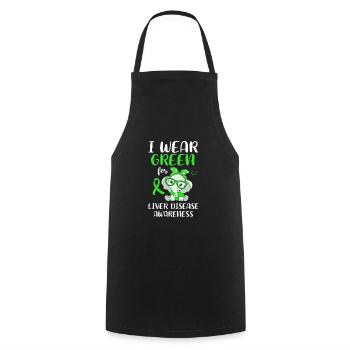 Liver disease - Cooking Apron - black - Front - AI Model Male 185 dark (185cm)