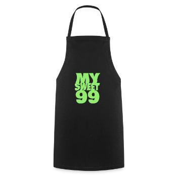 Sweet 99 - Cooking Apron - black - Front - AI Model Male 185 dark (185cm)