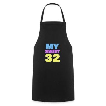 Sweet 32 - Cooking Apron - black - Front - AI Model Male 185 dark (185cm)